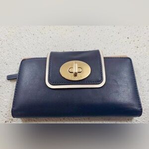 Kate Spade Stacy Bifold Wallet-Navy NWOT
